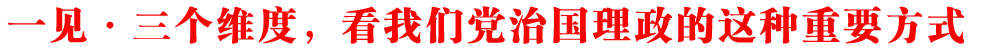 一見·三個(gè)維度，看我們黨治國(guó)理政的這種重要方式
